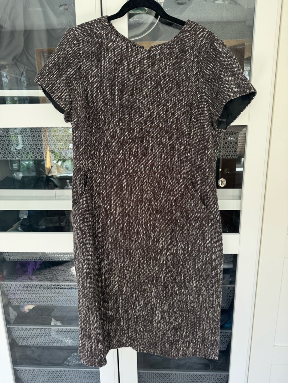 Boden Brown Tweed Midi Dress 14L